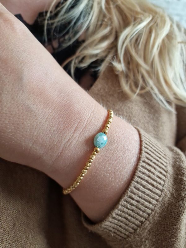 Bracelet Joy Amazonite doré – Image 3