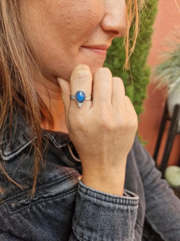 Bague réglable Labradorite – Image 2