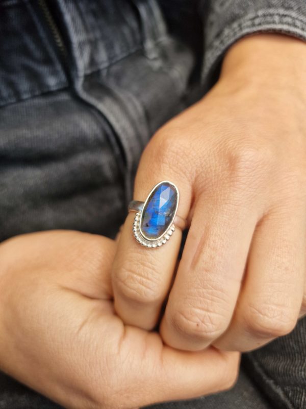 Bague réglable Labradorite – Image 2
