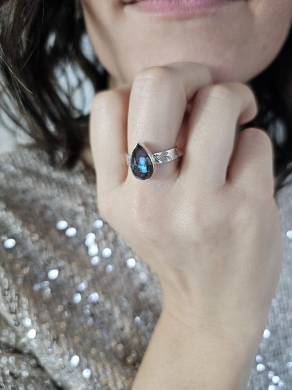 Bague réglable Labradorite – Image 2