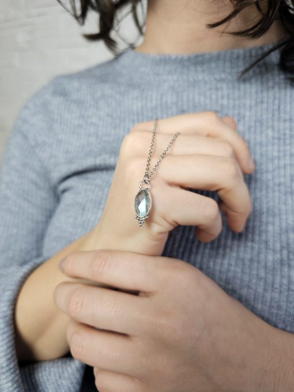 Pendentif Labradorite rhodié – Image 3