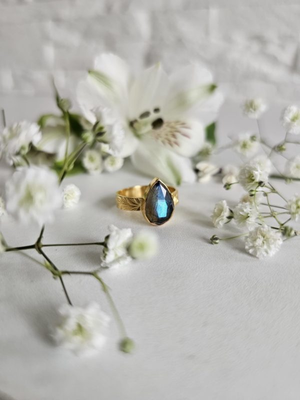 Bague Labradorite plaqué or