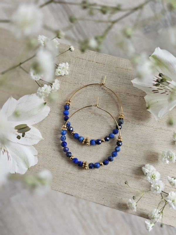 Créoles Moïra Lapis Lazuli