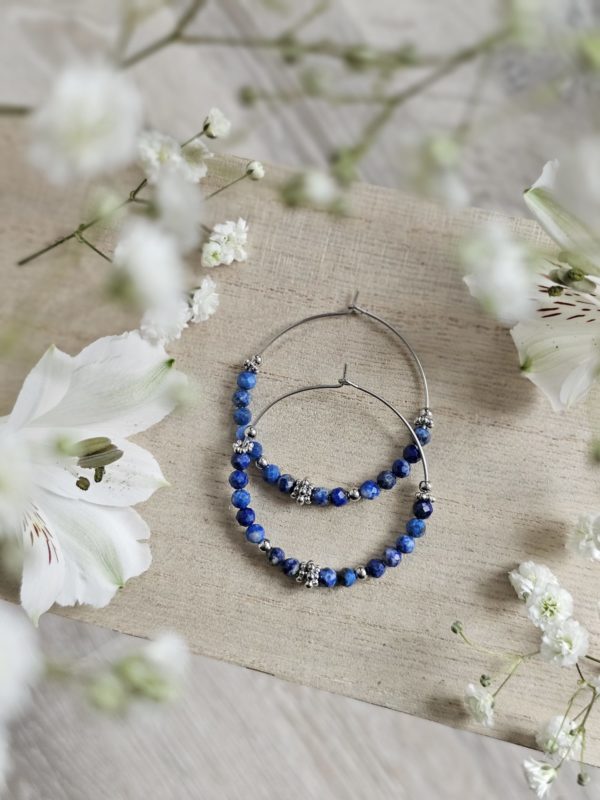Créoles Moïra Lapis Lazuli – Image 2