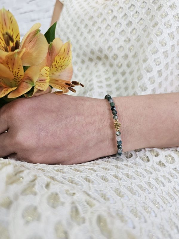 Bracelet Moïra Agate mousse – Image 2