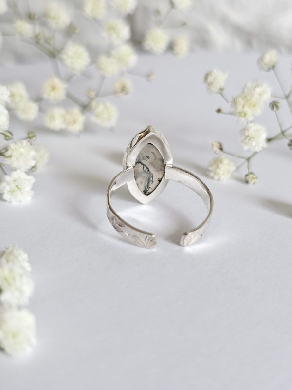 Bague réglable Agate mousse – Image 2