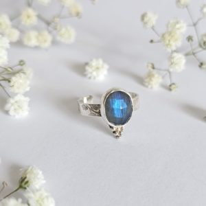Bague réglable Labradorite