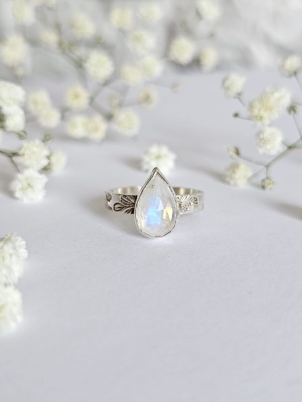 Bague réglable Pierre de lune – Image 2