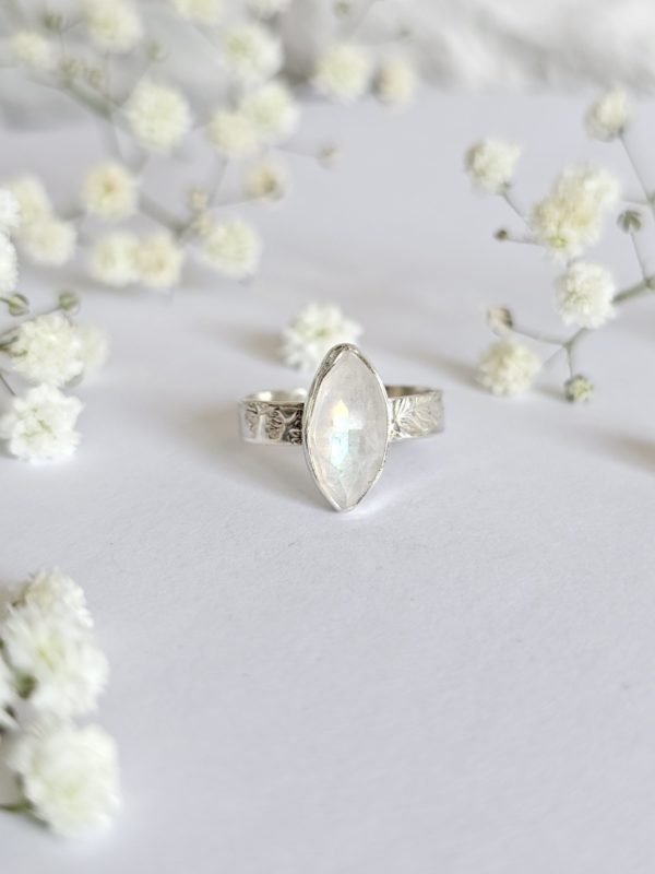 Bague réglable Pierre de lune – Image 2