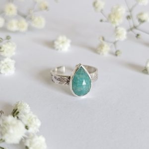 Bague réglable Amazonite