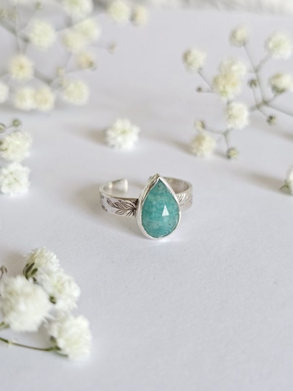 Bague réglable Amazonite