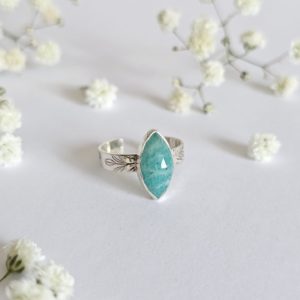 Bague réglable Amazonite