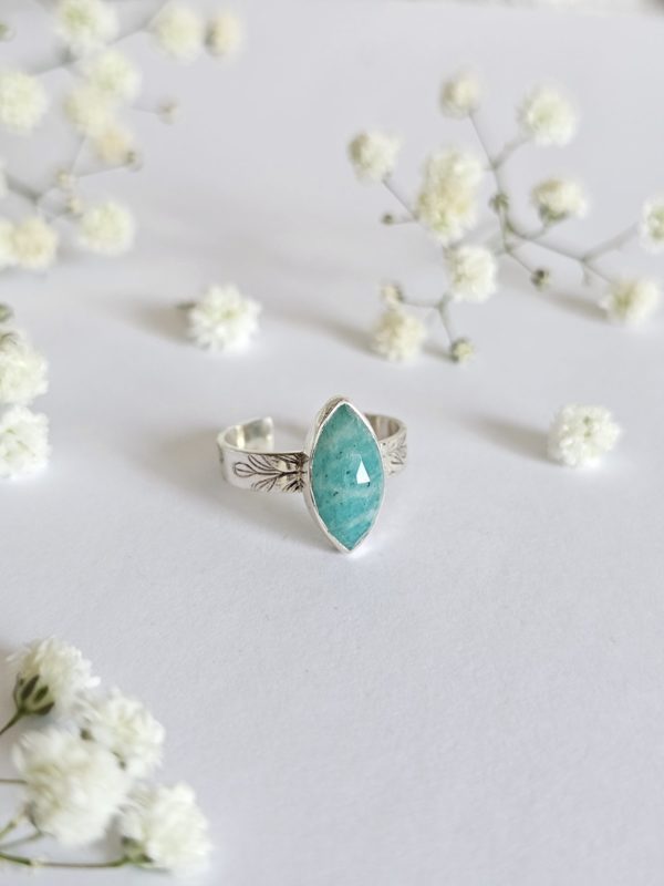Bague réglable Amazonite