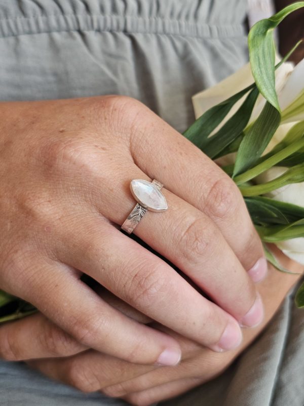 Bague réglable Pierre de lune – Image 5