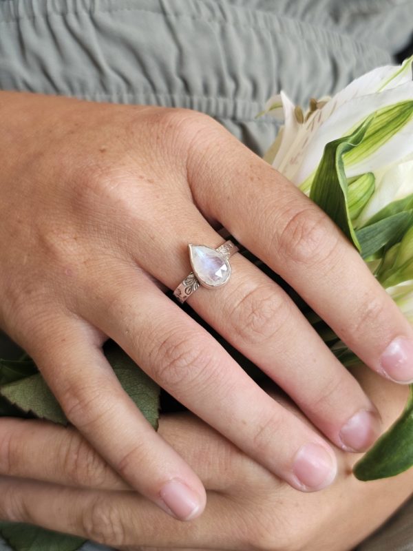 Bague réglable Pierre de lune – Image 4