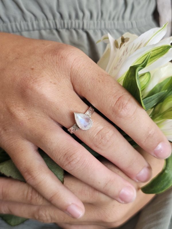 Bague réglable Pierre de lune – Image 5