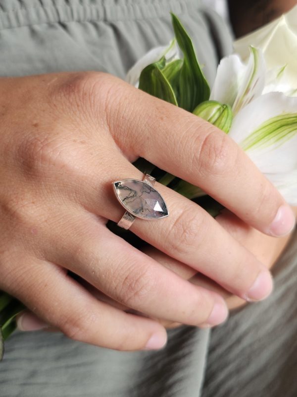 Bague réglable Agate mousse – Image 5
