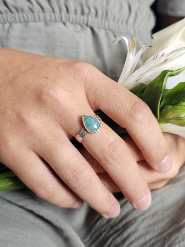 Bague réglable Amazonite – Image 3