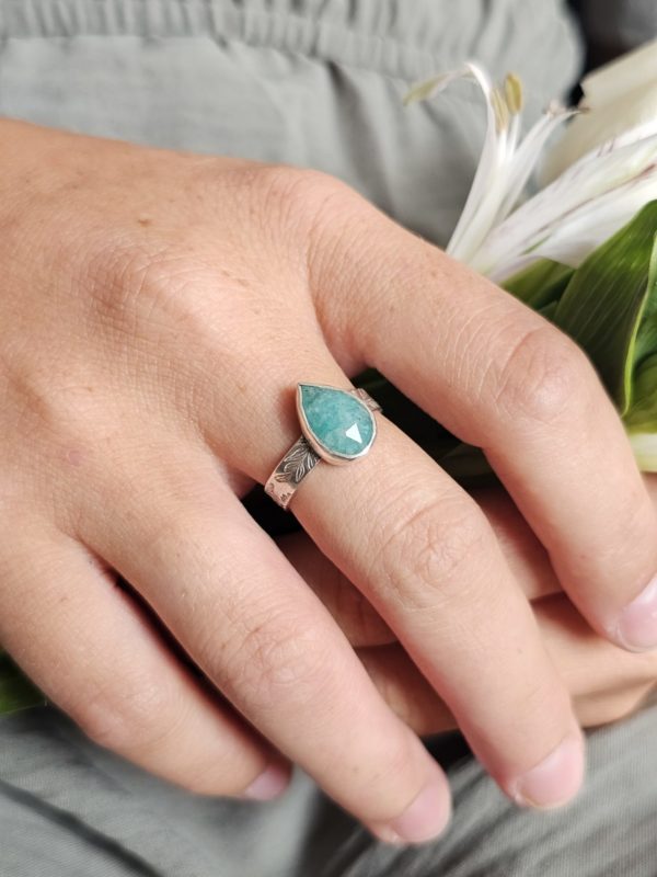 Bague réglable Amazonite – Image 4