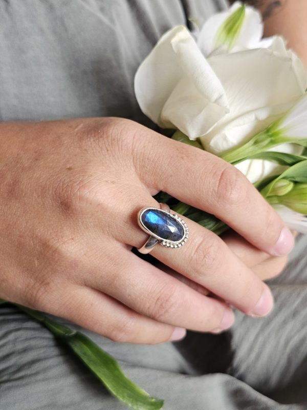 Bague réglable Labradorite – Image 6