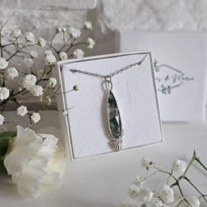 Pendentif Agate mousse