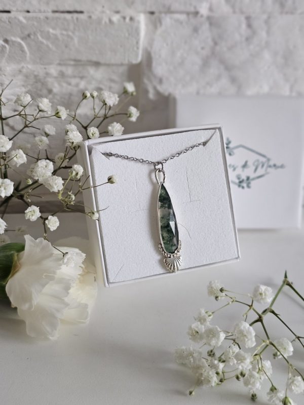 Pendentif Agate mousse