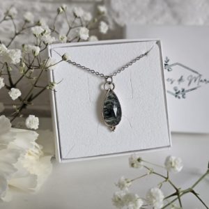 Pendentif Agate mousse