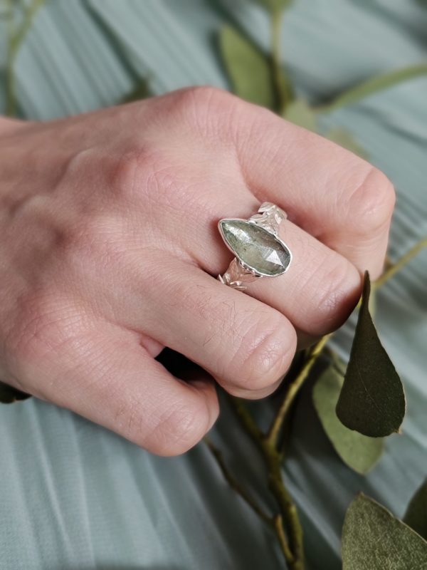 Bague réglable Cyanite verte – Image 6