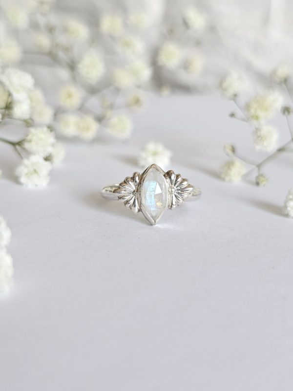Bague réglable Pierre de lune – Image 2