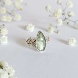 Bague réglable Cyanite verte