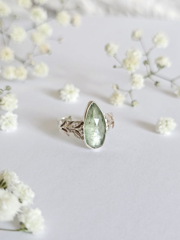 Bague réglable Cyanite verte