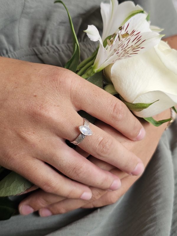 Bague réglable Pierre de lune – Image 6