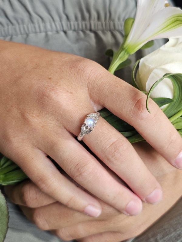 Bague réglable Pierre de lune – Image 6