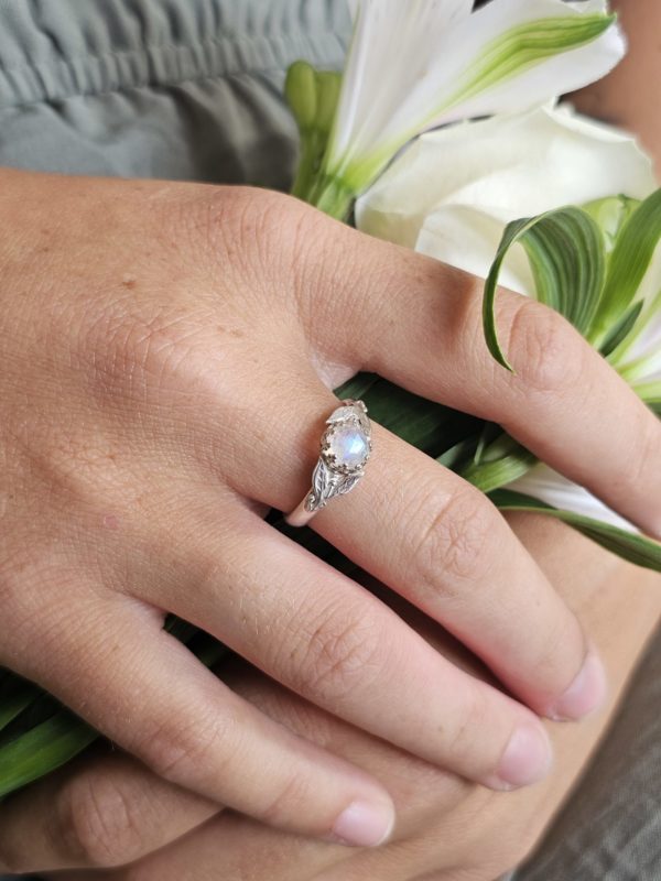 Bague réglable Pierre de lune – Image 7