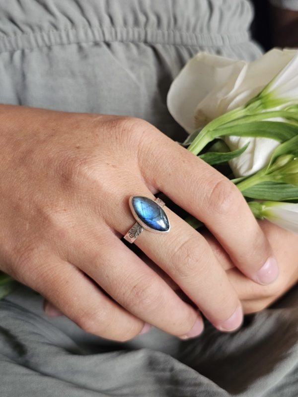 Bague réglable Labradorite – Image 6