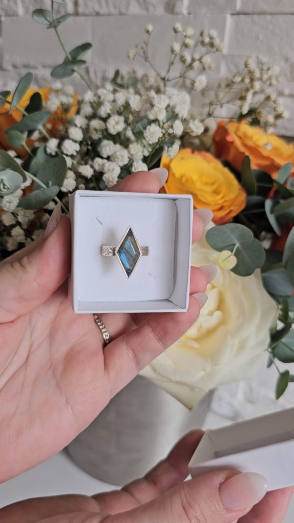 Bague réglable Labradorite – Image 3