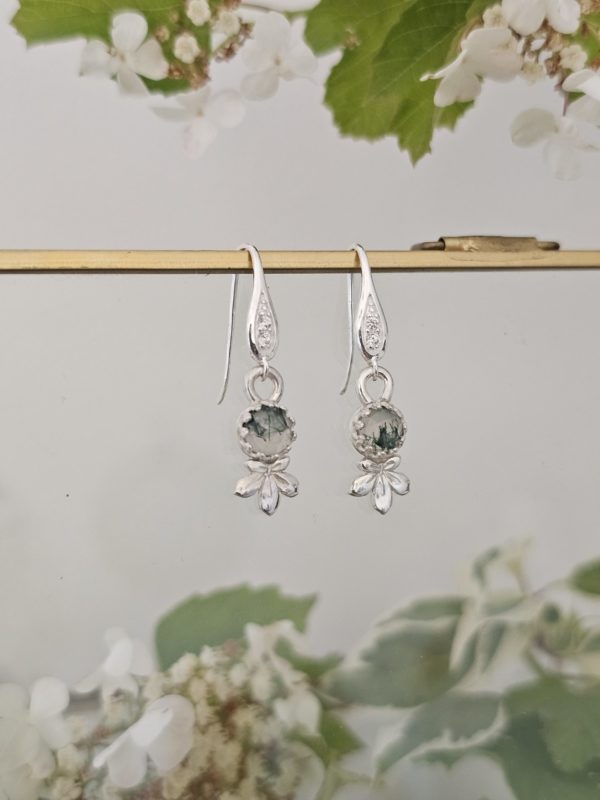 Boucles d'oreilles Agate mousse