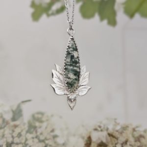 Pendentif Agate mousse