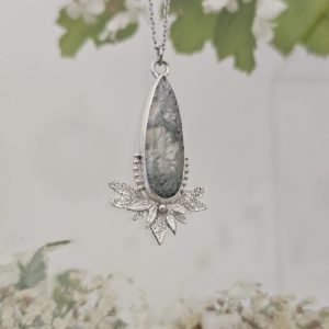 Pendentif Agate mousse