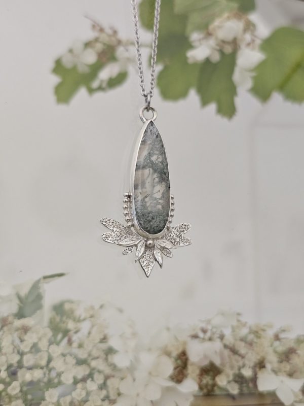 Pendentif Agate mousse
