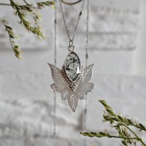 Pendentif Agate mousse