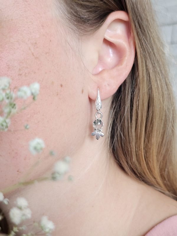 Boucles d'oreilles Agate mousse – Image 2