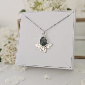 Pendentif Agate mousse
