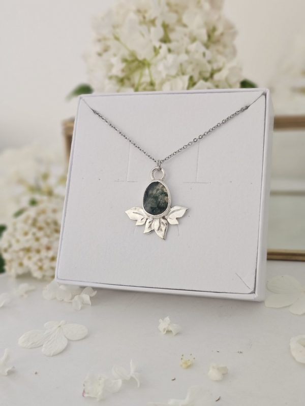 Pendentif Agate mousse