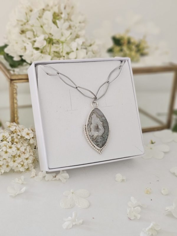Pendentif Agate mousse
