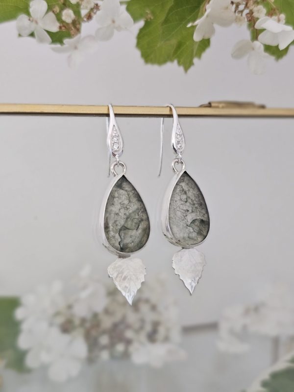 Boucles d'oreilles Agate mousse