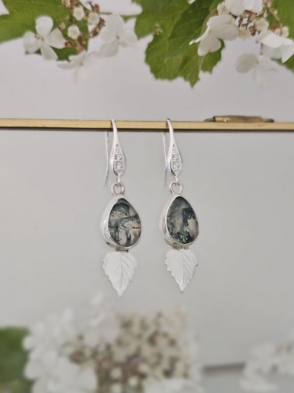 Boucles d'oreilles Agate mousse