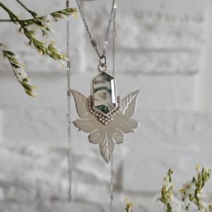 Pendentif Agate mousse