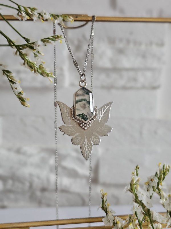 Pendentif Agate mousse