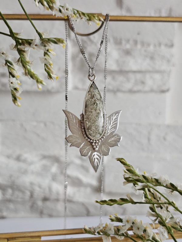 Pendentif Agate mousse